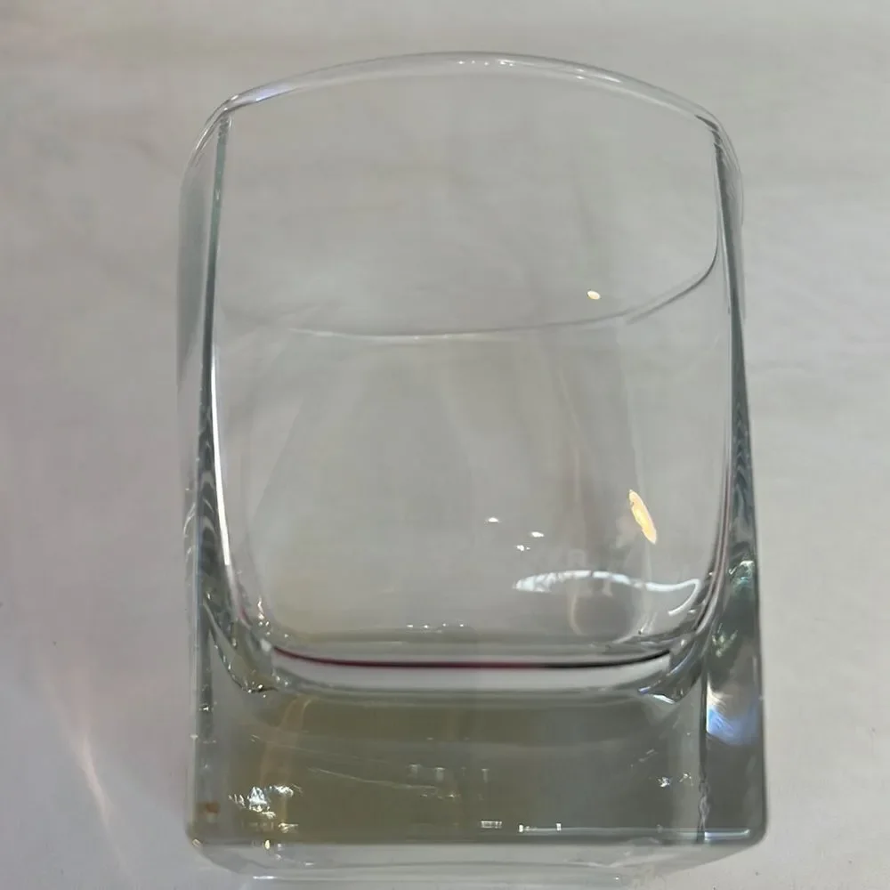 Johnny Walker Keep Walking 10 Oz Rock Glass 3 In Square 3 1/2 In Tall Scotch Bar